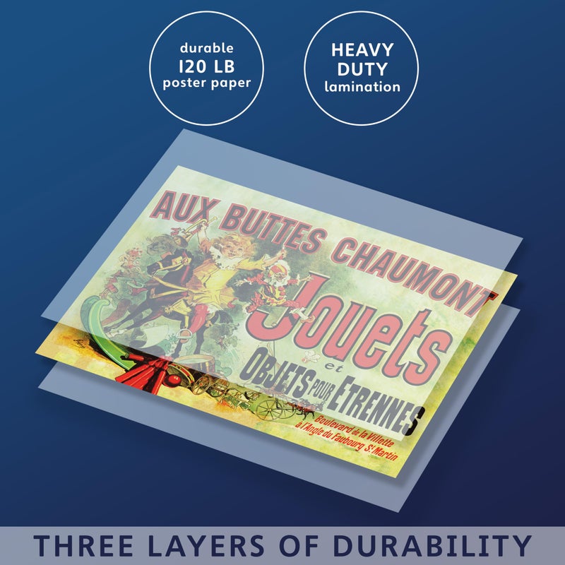 Palace Learning PalaceLearning Poster Toys (as seen in Monica's Apartment on Friends) - Aux Buttes Chaumont Jouets by Jules Cheret 1885 - Vintage Art Print Antique 18" x 24" Laminated - Image 3